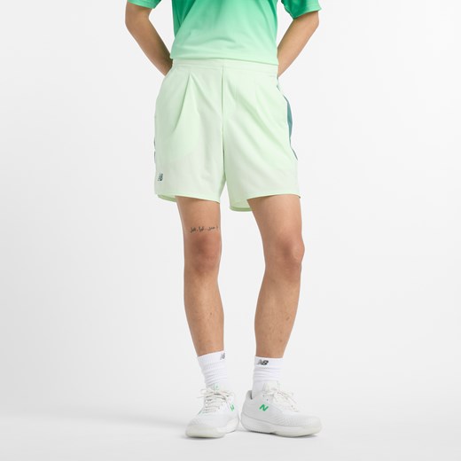 Spodenki męskie New Balance MS41401MEW – zielone ze sklepu New Balance Poland w kategorii Spodenki męskie - zdjęcie 181924835