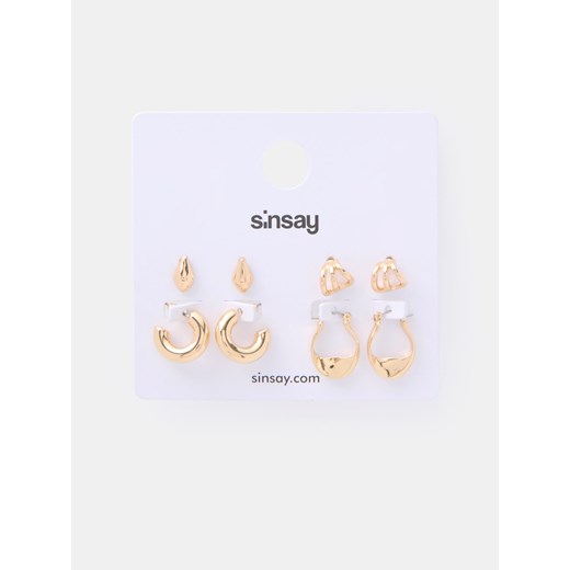 Sinsay - Kolczyki 4 pack - złoty Sinsay One Size Sinsay