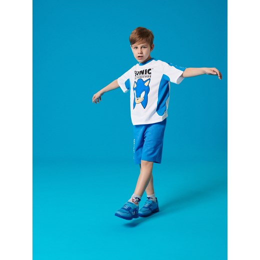 Sinsay - Komplet dzianinowy Sonic The Hedgehog - niebieski Sinsay 128 (7-8 l) Sinsay
