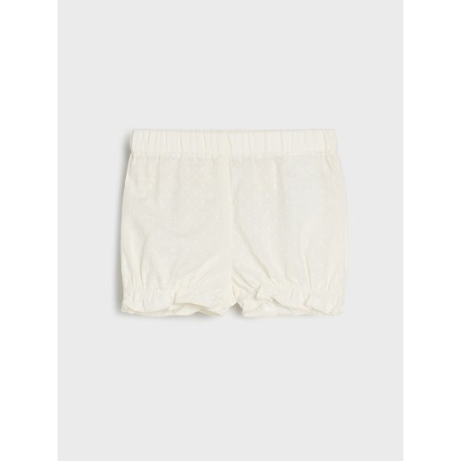 Sinsay - Komplet wykonany ze strukturalnej tkaniny - kremowy Sinsay 80 (9-12 m) Sinsay