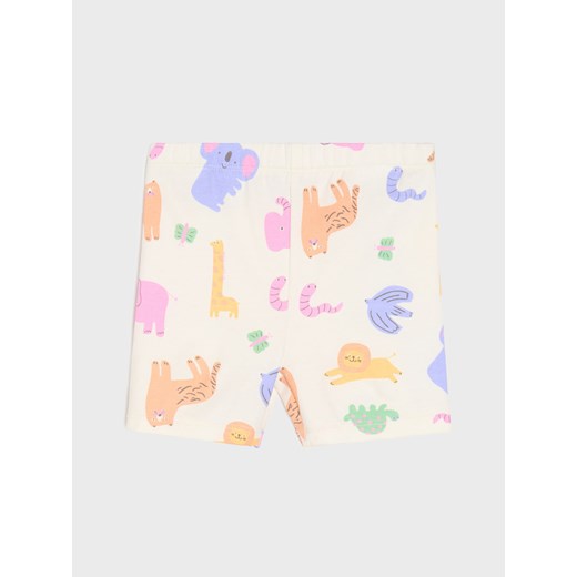 Sinsay - Krótkie legginsy 3 pack - kremowy Sinsay 86 (12-18 m) Sinsay