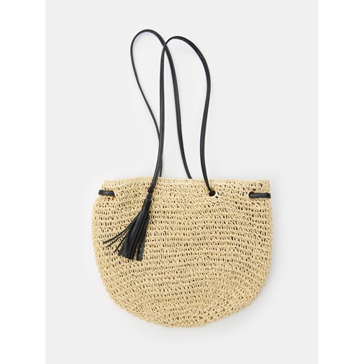 Sinsay - Pleciona torebka - kremowy Sinsay One Size Sinsay