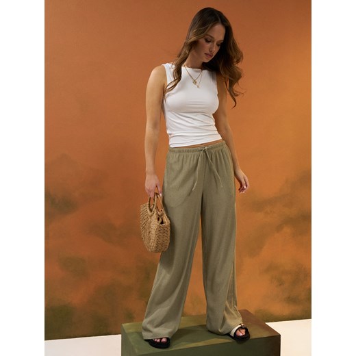 Sinsay - Gładki top - kremowy Sinsay M Sinsay