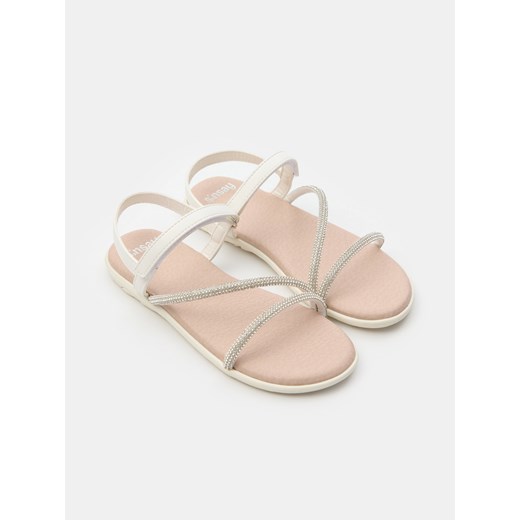 Sinsay - Sandały z ozdobnymi cyrkoniami - srebrny Sinsay 32 Sinsay