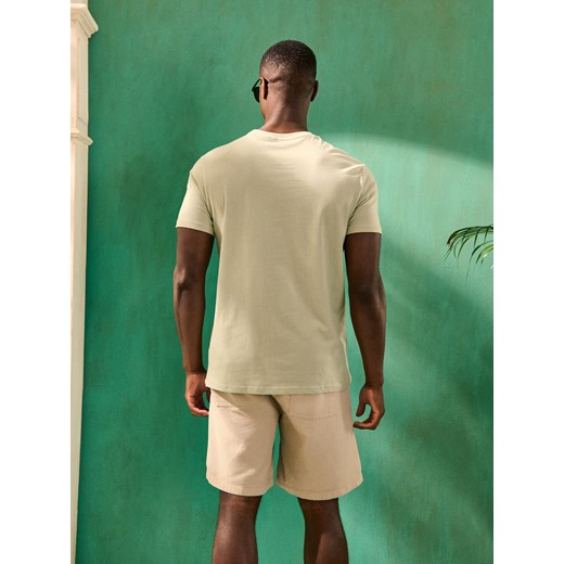 Sinsay - Koszulka z napisem - zielony Sinsay S Sinsay