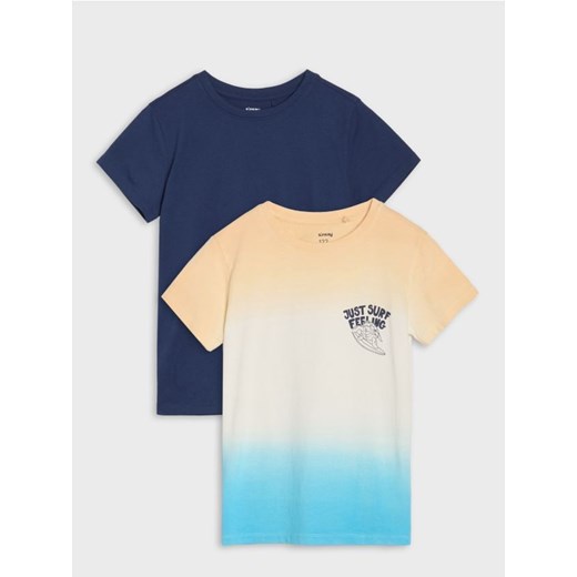 Sinsay - Koszulki 2 pack - kremowy ze sklepu Sinsay w kategorii T-shirty chłopięce - zdjęcie 181929396