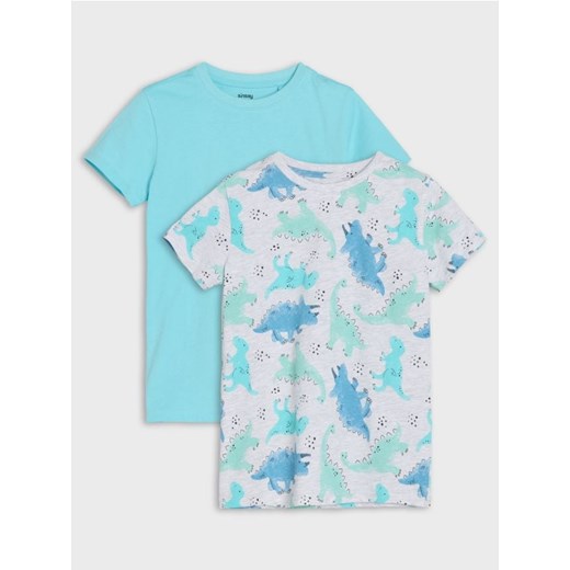 Sinsay - Koszulki 2 pack - niebieski ze sklepu Sinsay w kategorii T-shirty chłopięce - zdjęcie 181929465