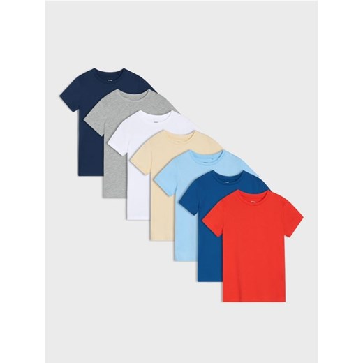 Sinsay - Koszulki z domieszką wiskozy 7 pack - wielobarwny ze sklepu Sinsay w kategorii T-shirty chłopięce - zdjęcie 181929468