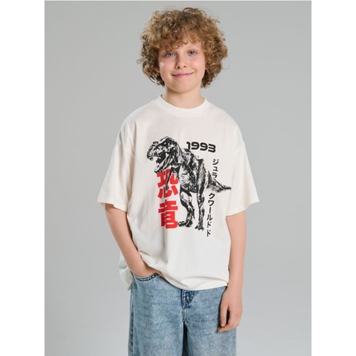 Sinsay - Koszulka Jurassic Park - kremowy ze sklepu Sinsay w kategorii T-shirty chłopięce - zdjęcie 181929536