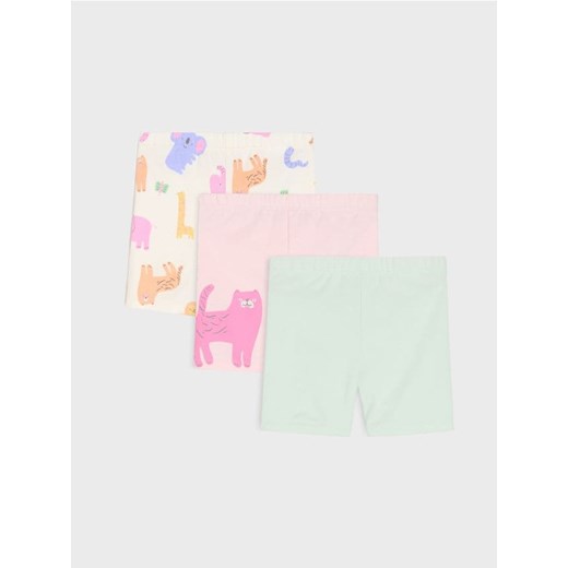 Sinsay - Krótkie legginsy 3 pack - kremowy ze sklepu Sinsay w kategorii Odzież dla niemowląt - zdjęcie 181929605