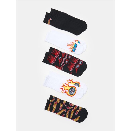 Sinsay - Skarpetki 5 pack Hot Wheels - wielobarwny ze sklepu Sinsay w kategorii Skarpetki dziecięce - zdjęcie 181929696