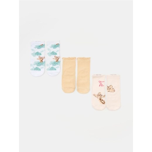 Sinsay - Skarpetki antypoślizgowe 3 pack - wielobarwny ze sklepu Sinsay w kategorii Skarpetki dziecięce - zdjęcie 181929716