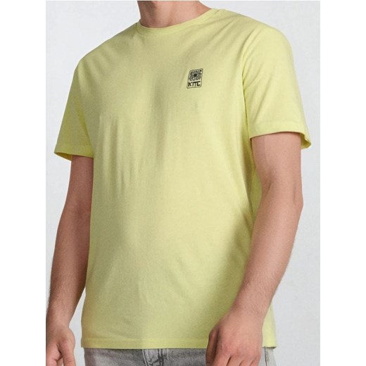 Sinsay - Koszulka z drobnym ozdobnym napisem - żółty ze sklepu Sinsay w kategorii T-shirty męskie - zdjęcie 181930075