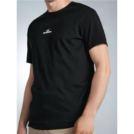 Sinsay - Koszulka z drobnym ozdobnym napisem - czarny ze sklepu Sinsay w kategorii T-shirty męskie - zdjęcie 181930077