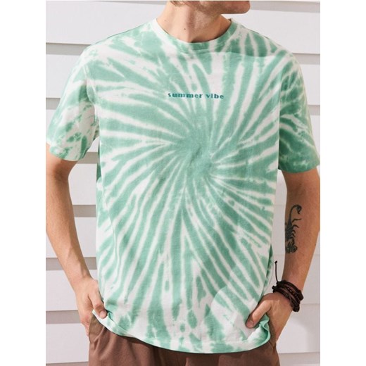 Sinsay - Koszulka tie dye - biały ze sklepu Sinsay w kategorii T-shirty męskie - zdjęcie 181930095