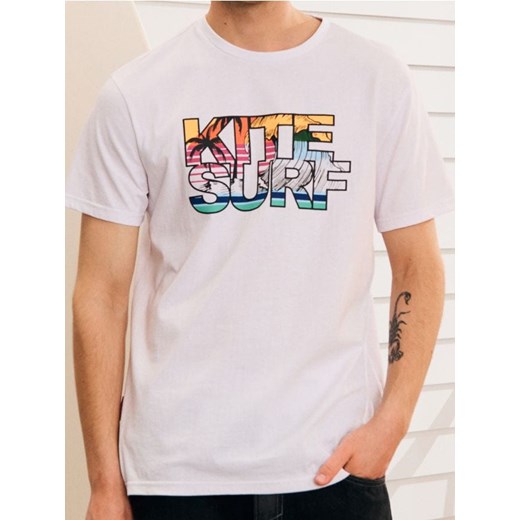 Sinsay - Koszulka z kolorowym napisem - biały ze sklepu Sinsay w kategorii T-shirty męskie - zdjęcie 181930108