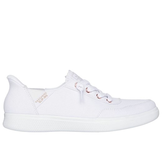 Buty damskie Skechers Slip-ins Bobs Skip Cute B Cute Sweet 114815WHT - białe ze sklepu streetstyle24.pl w kategorii Buty sportowe damskie - zdjęcie 181930307