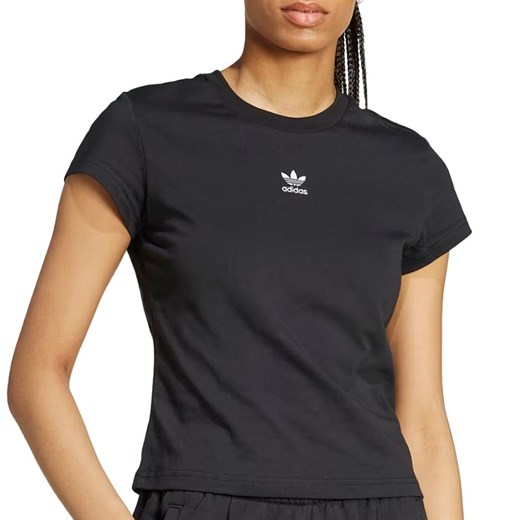 Koszulka damska adidas Essentials Slim IW5707 - czarna ze sklepu streetstyle24.pl w kategorii Bluzki damskie - zdjęcie 181930319
