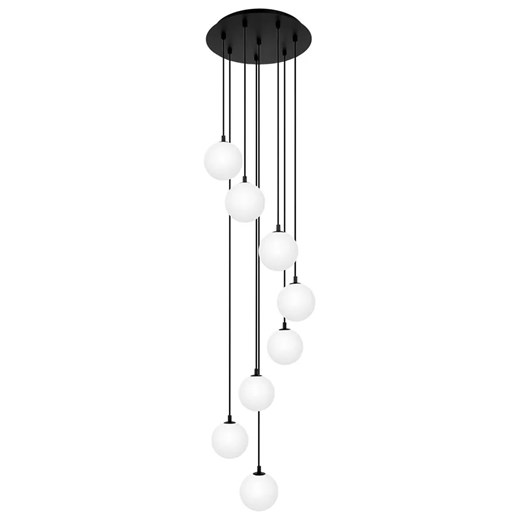 Długa lampa z wiszącymi kloszami biała E9-C66 ze sklepu Edinos.pl w kategorii Lampy wiszące - zdjęcie 181930547