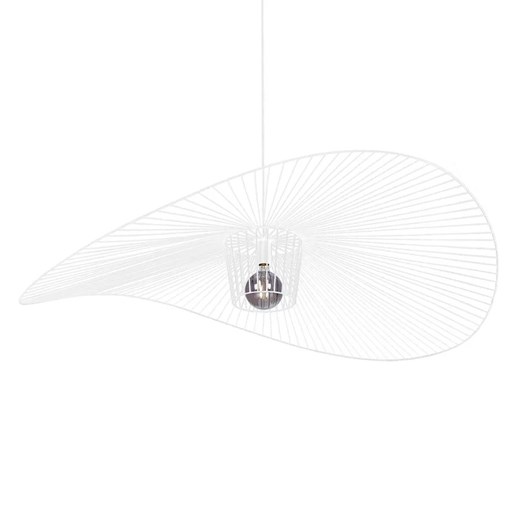 Wisząca lampa druciana kapelusz biała Minihat ze sklepu Edinos.pl w kategorii Lampy wiszące - zdjęcie 181930577