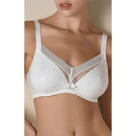 Biustonosz miękki soft perłowy Roxana, Kolor perłowy, Rozmiar 80C, Selene ze sklepu Intymna w kategorii Biustonosze - zdjęcie 181932228