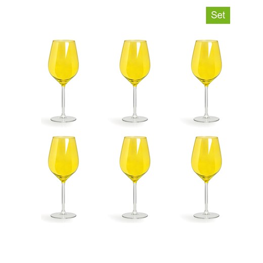 Trendy Kitchen by EXCÉLSA Kieliszki (6 szt.) &quot;Color Wine&quot; w kolorze żółtym do wina - 500 ml ze sklepu Limango Polska w kategorii Kieliszki - zdjęcie 181932837