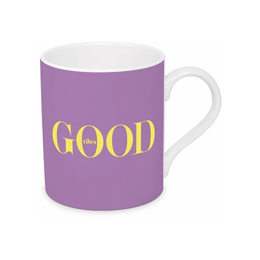 Design@Home Kubek jumbo "Good Vibes" w kolorze fioletowym - 350 ml - id: 16377054 - marki Design@home - 181933276 Design@Home Kubek jumbo "Good Vibes" w kolorze fioletowym - 350 ml ze sklepu Limango Polska w kategorii Kubki - zdjęcie 181933276