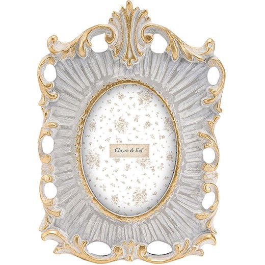 Clayre &amp; Eef Ramka w kolorze złoto-białym na zdjęcia - 12 x 16 cm onesize wyprzedaż Limango Polska