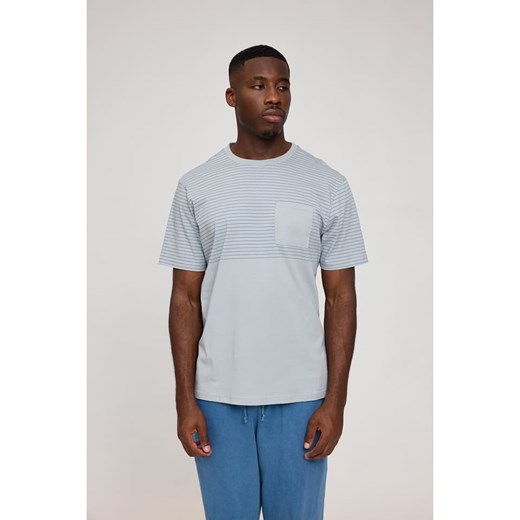 MAZINE Koszulka &quot;Halfway Striped&quot; w kolorze błękitno-szarym ze sklepu Limango Polska w kategorii T-shirty męskie - zdjęcie 181934706