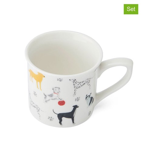 Mikasa Kubki (2 szt.) w kolorze białym ze wzorem do kawy - 300 ml ze sklepu Limango Polska w kategorii Kubki - zdjęcie 181934945