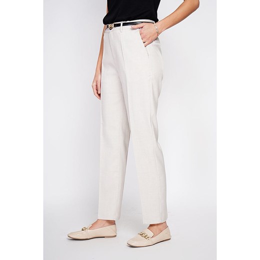Spodnie damskie Le Jardin Du Lin białe bawełniane 