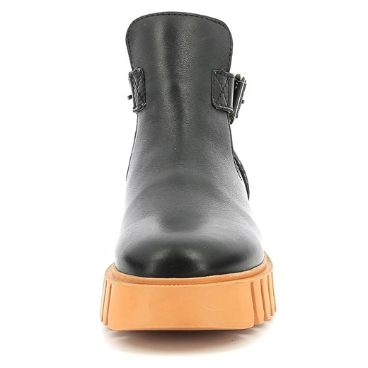 Kickers Skórzane botki &quot;Kick Fantasy&quot; w kolorze czarno-pomarańczowym 40 promocja Limango Polska