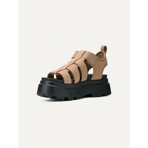 Sandały damskie UGG casualowe z tkaniny z klamrą 