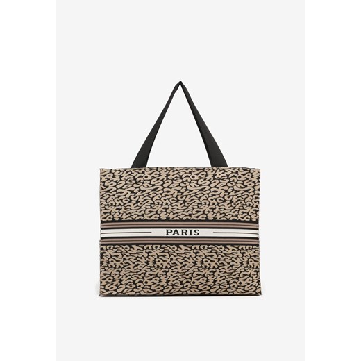 Brązowa Torebka Typu Shopper o Prostokątnym Kształcie Salania ze sklepu renee.pl w kategorii Torby Shopper bag - zdjęcie 181938045