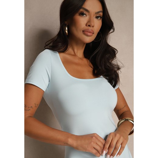 Sukienka Renee mini elegancka rozkloszowana z krótkim rękawem z wiskozy 