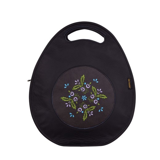 czarna torebka damska skórzana  z funkcją plecaka  Jagoda ze sklepu Słoń Torbalski w kategorii Torby Shopper bag - zdjęcie 181940357