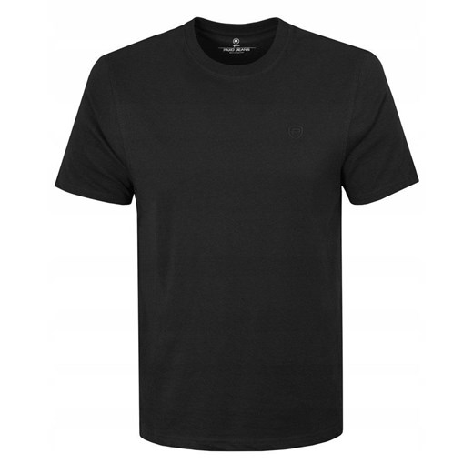 Koszulka Męska (T-Shirt) - Pako Jeans - Czarna, Dekolt U-Neck (Okrągły) TSPJNStopCZ ze sklepu JegoSzafa.pl w kategorii T-shirty męskie - zdjęcie 181940449