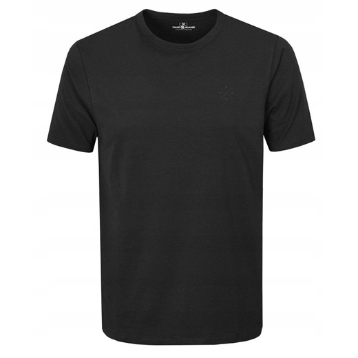 Koszulka Męska (T-Shirt) - Pako Jeans - Domieszka Elastanu, Czarna TSPJNSvoltCZ ze sklepu JegoSzafa.pl w kategorii T-shirty męskie - zdjęcie 181940457