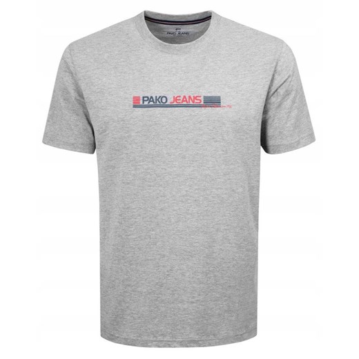 Koszulka Męska (T-Shirt) - Pako Jeans -  U-Neck - Popielata TSPJNS20toloPP ze sklepu JegoSzafa.pl w kategorii T-shirty męskie - zdjęcie 181940475