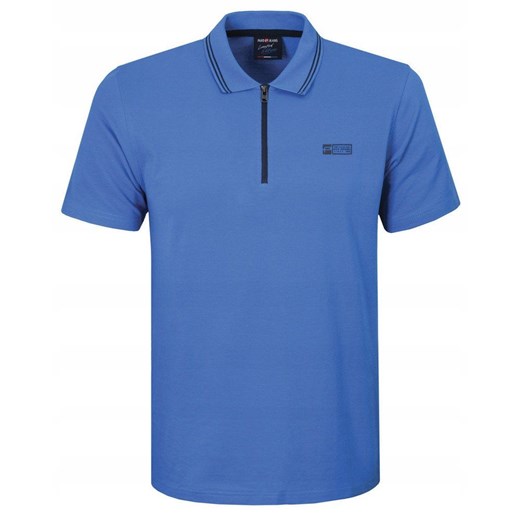 Koszulka Polo - Męska - Pako Jeans - Niebieska, Dekolt na Zamek TSPJNSpoloKENTnb ze sklepu JegoSzafa.pl w kategorii T-shirty męskie - zdjęcie 181940528