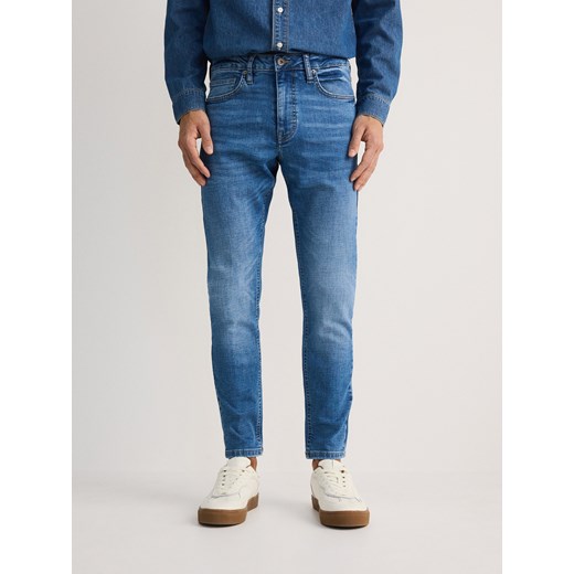 Reserved - Jeansy skinny z efektem sprania - niebieski ze sklepu Reserved w kategorii Jeansy męskie - zdjęcie 181941686