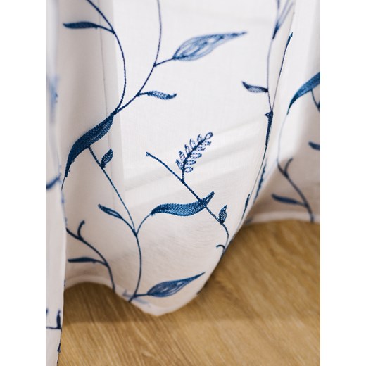 Sinsay - Zasłona z haftowanym roślinnym wzorem - biały Sinsay One Size Sinsay