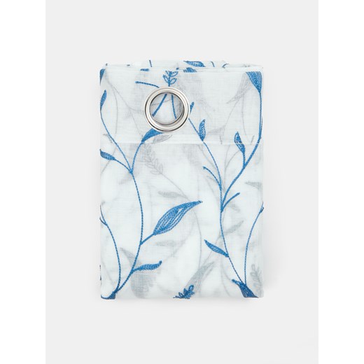 Sinsay - Zasłona z haftowanym roślinnym wzorem - biały Sinsay One Size Sinsay