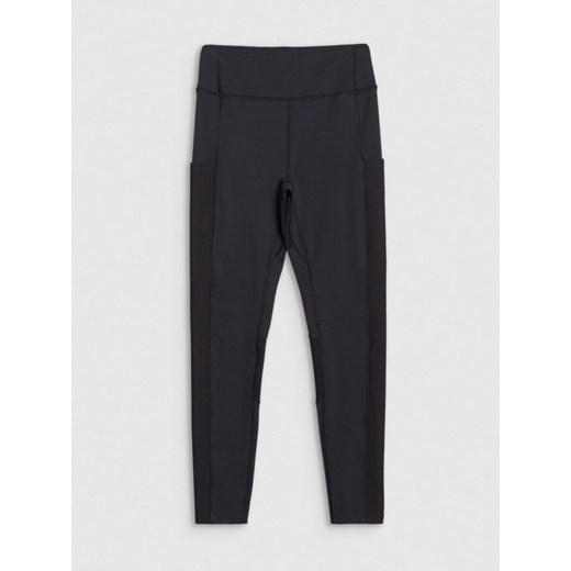 Damskie legginsy treningowe 4F 4FWSS25TFTIF304 - czarne ze sklepu Sportstylestory.com w kategorii Spodnie damskie - zdjęcie 181944036
