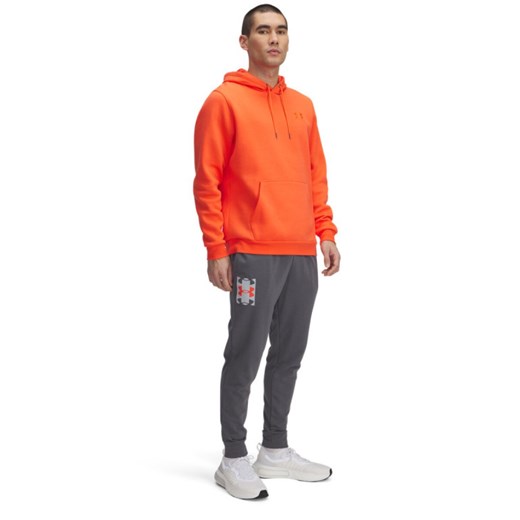 Męskie spodnie dresowe Under Armour UA Rival Terry Logo Jogger - szare ze sklepu Sportstylestory.com w kategorii Spodnie męskie - zdjęcie 181944098