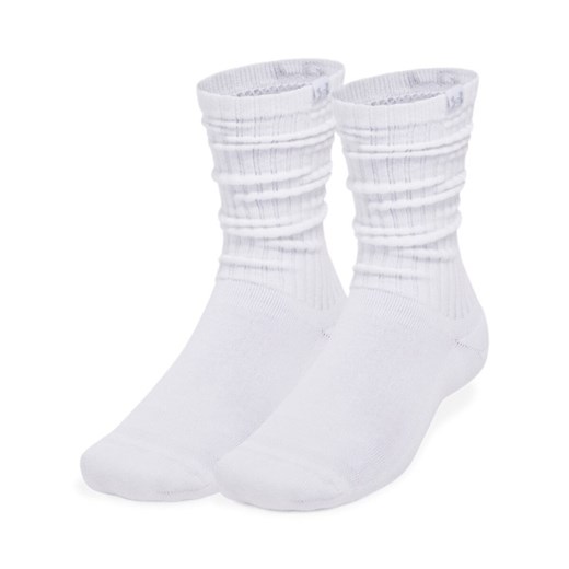 Skarpetki uniseks (2-pack) Under Armour Sportswear Cotton Scrunch Crew - białe ze sklepu Sportstylestory.com w kategorii Skarpetki damskie - zdjęcie 181944117