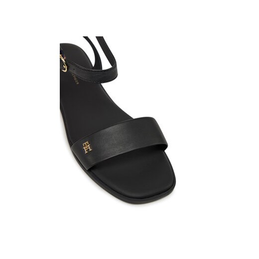 Sandały Tommy Hilfiger Ankle Strap Leather Sandal FW0FW08422 Czarny Tommy Hilfiger 41 eobuwie.pl