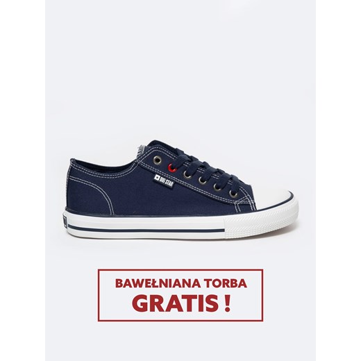 Trampki męskie niskie granatowe JJ174606 403 ze sklepu Big Star w kategorii Trampki męskie - zdjęcie 181946287