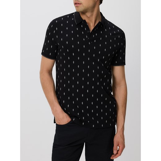 Reserved - Koszulka polo regular fit - czarny ze sklepu Reserved w kategorii T-shirty męskie - zdjęcie 181947068