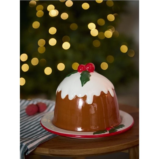 Sinsay - Talerz z pokrywką w kształcie świątecznego puddingu - wielobarwny ze sklepu Sinsay w kategorii Talerze - zdjęcie 181947345